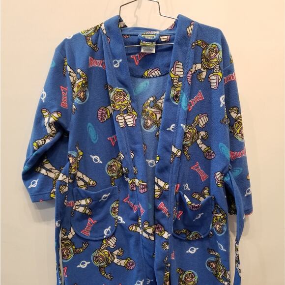 Disney Buzz Boy's Blue Robe Size L ( 8-10) - Picture 4 of 10